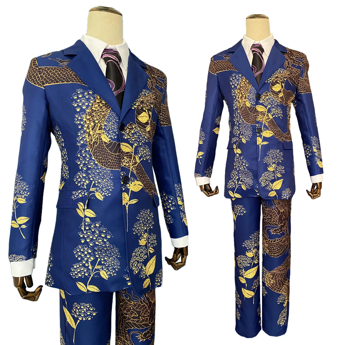 Ken Ryuguji Draken Uniform Blue Dragon 5Pcs Set - Tokyo Anime Cosplay Costume-Astricos