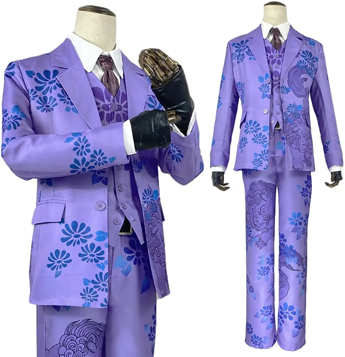 Seishu Inui Tokyo Anime Cosplay Costume - Purple Unicorn Kirin 7Pcs Set | Astricos-Astricos