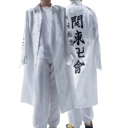 Tokyo Revengers Kanto Manji Gang Cosplay Costume - Manjiro Sano Mikey & Koko Sanzu Embroidered Coat-Astricos