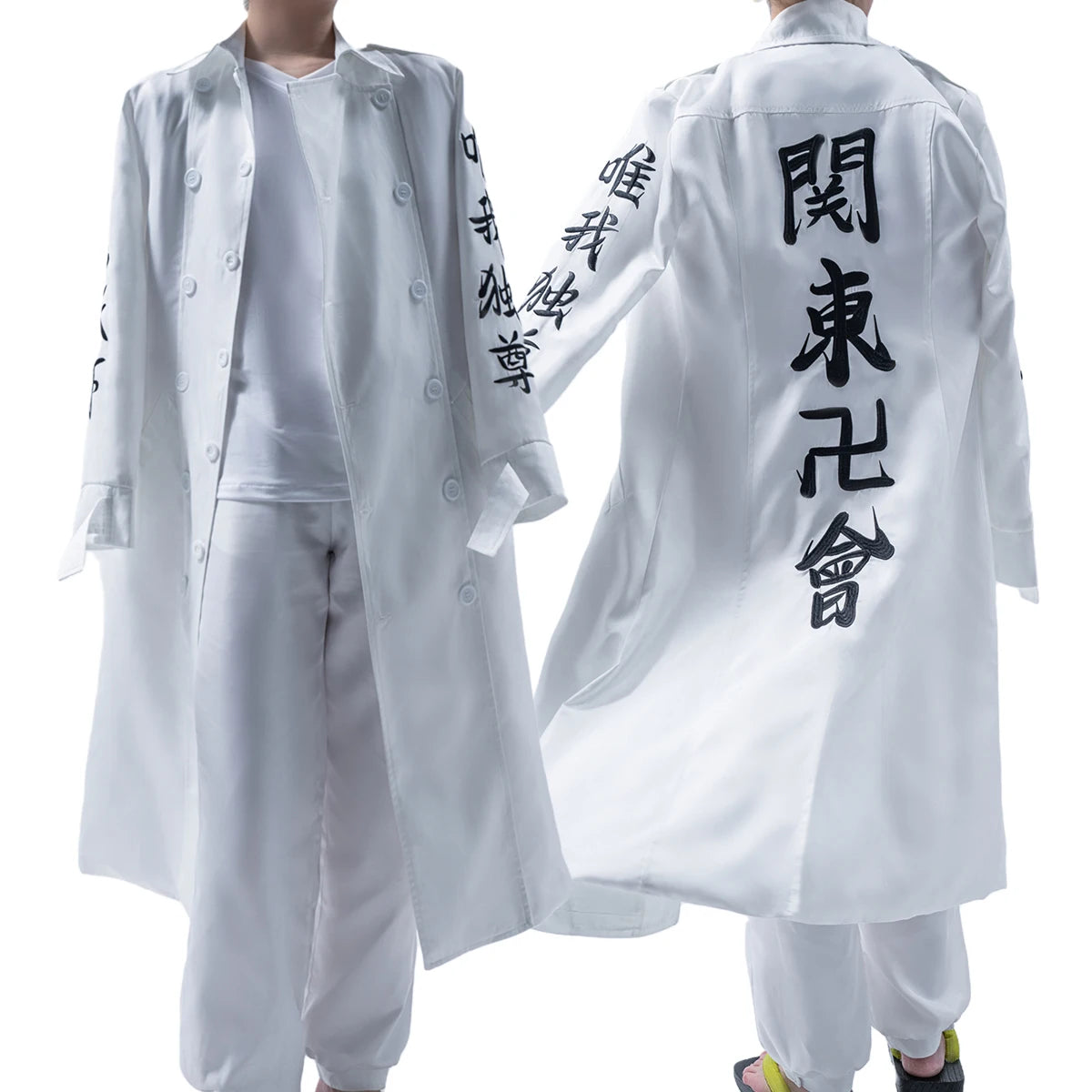 Tokyo Revengers Kanto Manji Gang Cosplay Costume - Manjiro Sano Mikey & Koko Sanzu Embroidered Coat-Astricos
