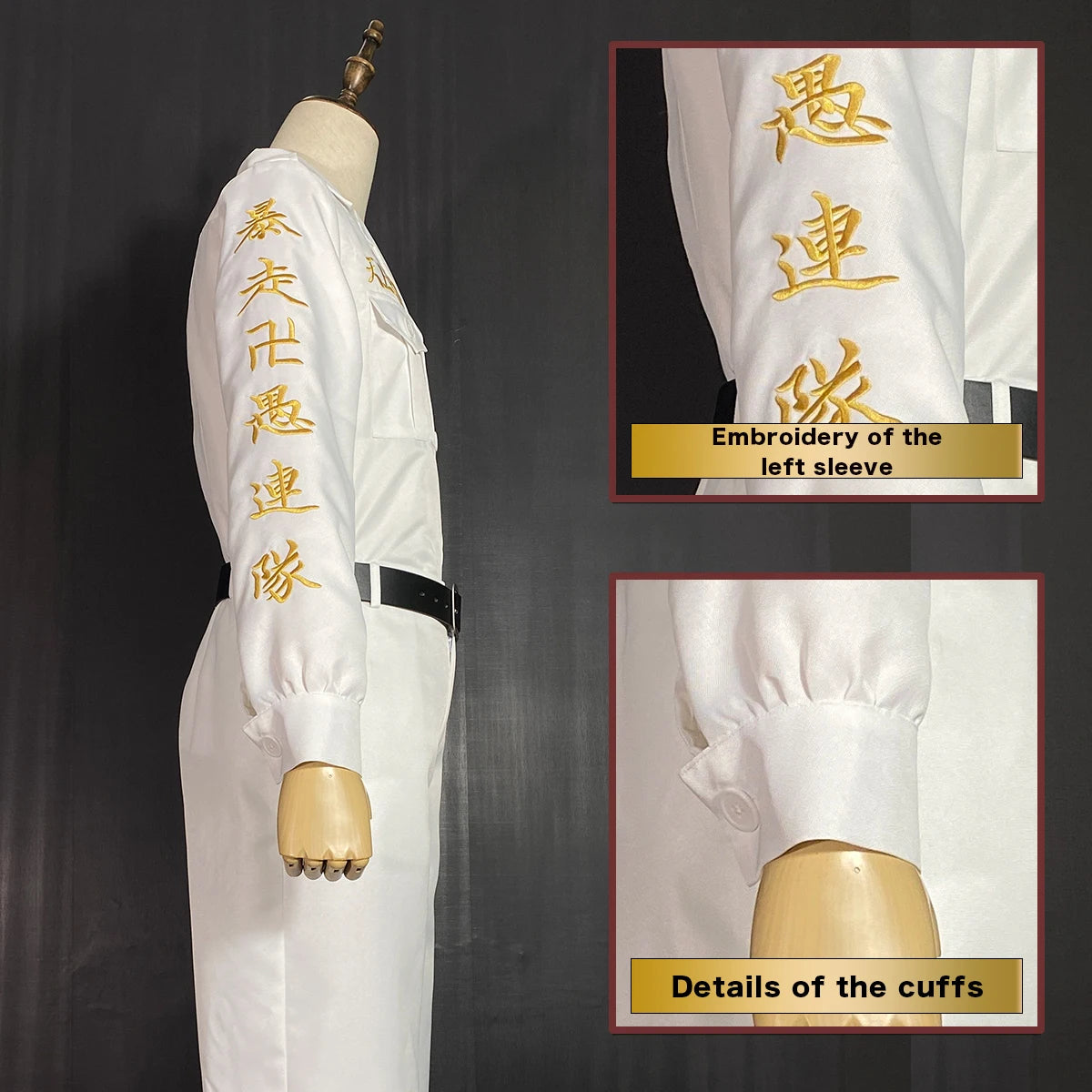 Ran Haitani Rindo Haitani Manji Embroidery Jacket - Tokyo Anime Cosplay Costume | Astricos-Astricos