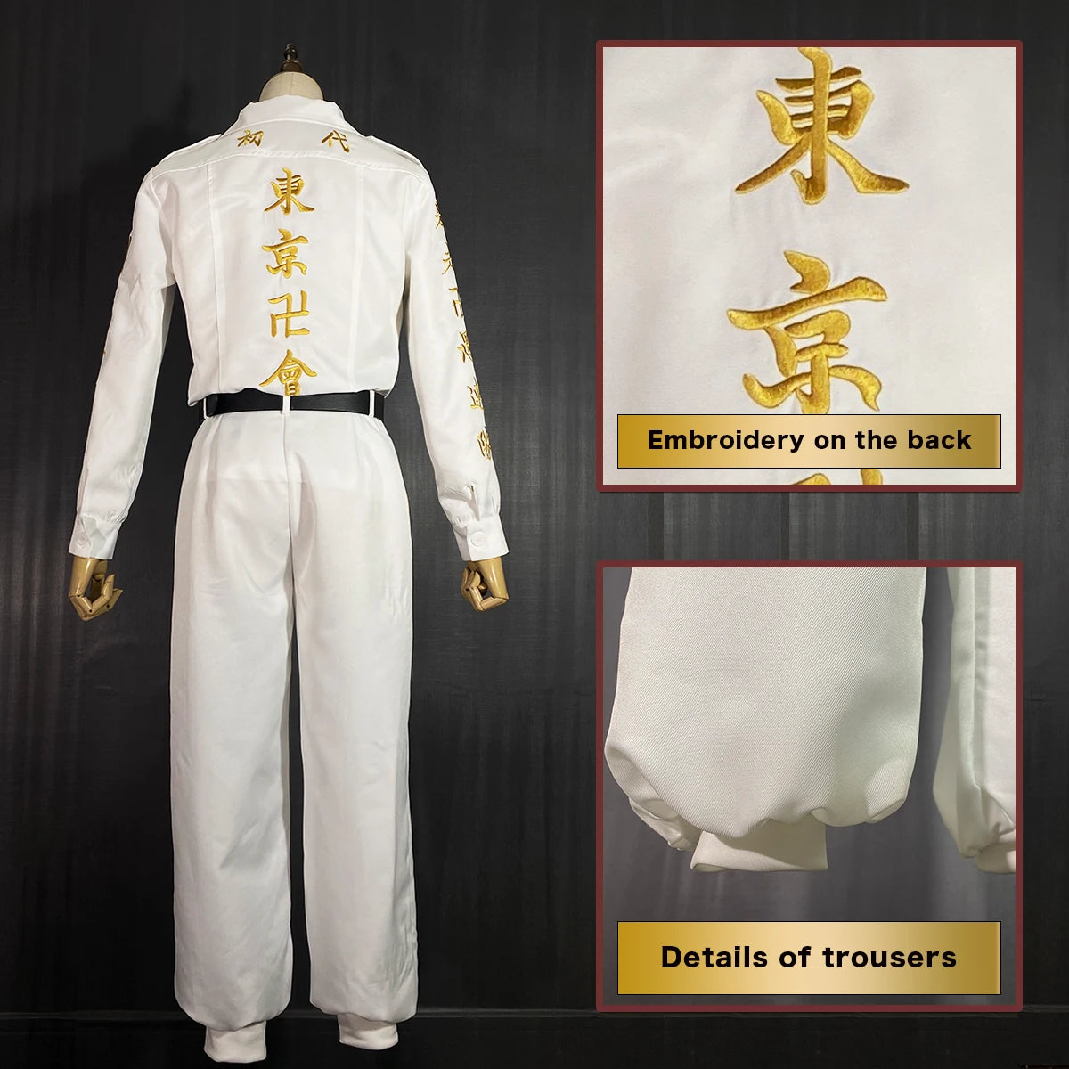 Ran Haitani Rindo Haitani Manji Embroidery Jacket - Tokyo Anime Cosplay Costume | Astricos-Astricos