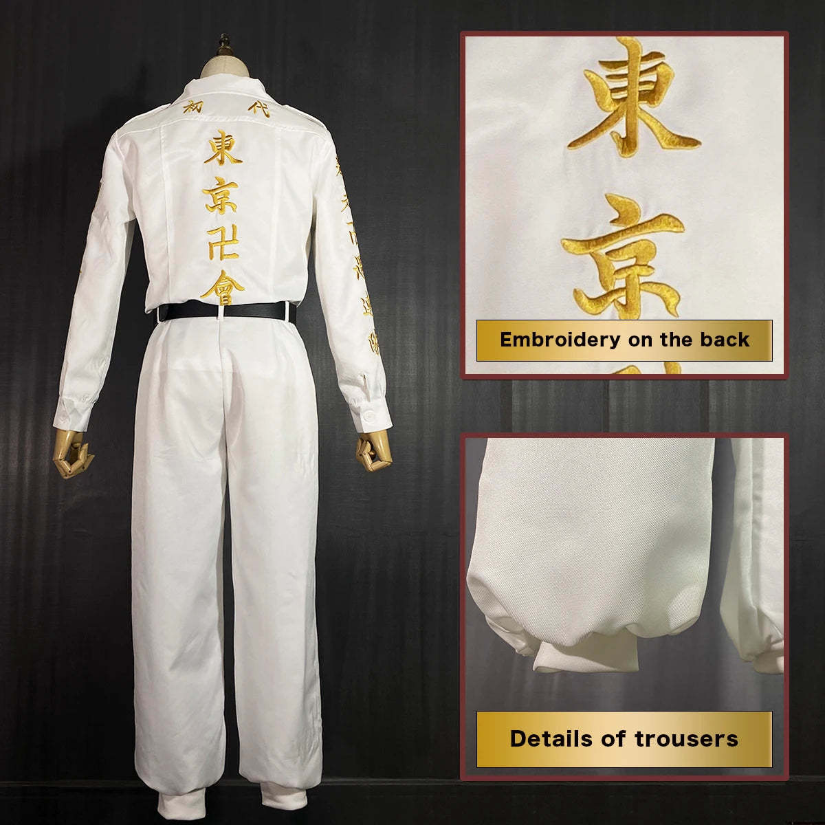 Ran Haitani Rindo Haitani Manji Embroidery Jacket - Tokyo Anime Cosplay Costume | Astricos-Astricos