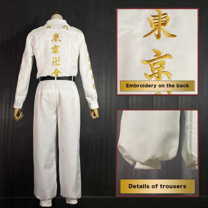 Ran Haitani Rindo Haitani Manji Embroidery Jacket - Tokyo Anime Cosplay Costume | Astricos-Astricos