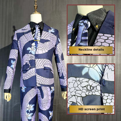 Rindo Haitani Snake Suit Purple - Tokyo Anime Cosplay Costume for Halloween & Christmas-Astricos