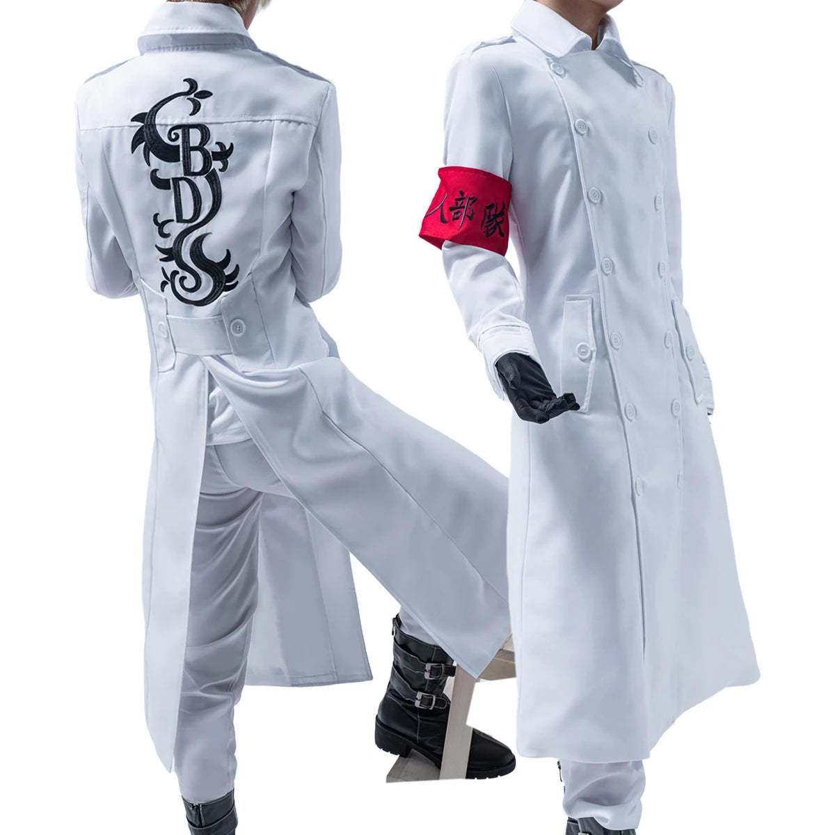 Hajime Kokonoi Koko Seishu Inui Black Dragon White Embroidery Cosplay Costume | Astricos-Astricos