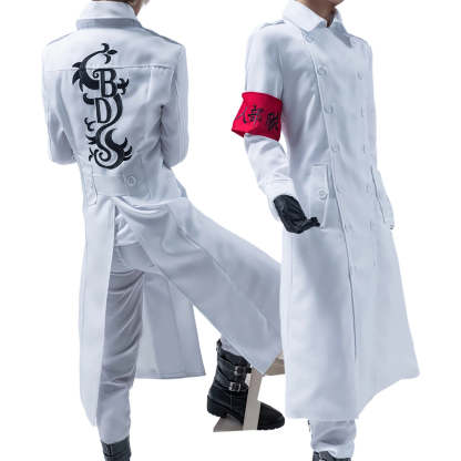 Hajime Kokonoi Koko Seishu Inui Black Dragon White Embroidery Cosplay Costume | Astricos-Astricos
