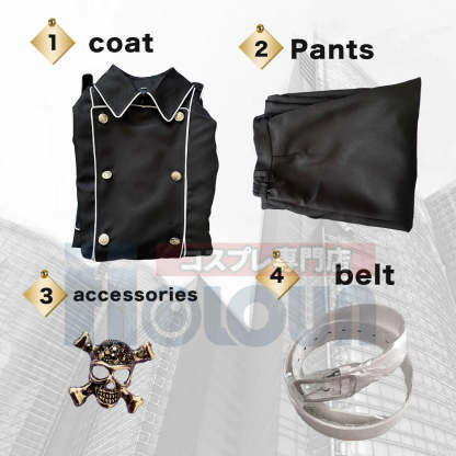 Tokyo Anime Ran Rindo Haitani Cosplay Costume - Manji Gang Black Coat & Pants Set with Embroidery-Astricos