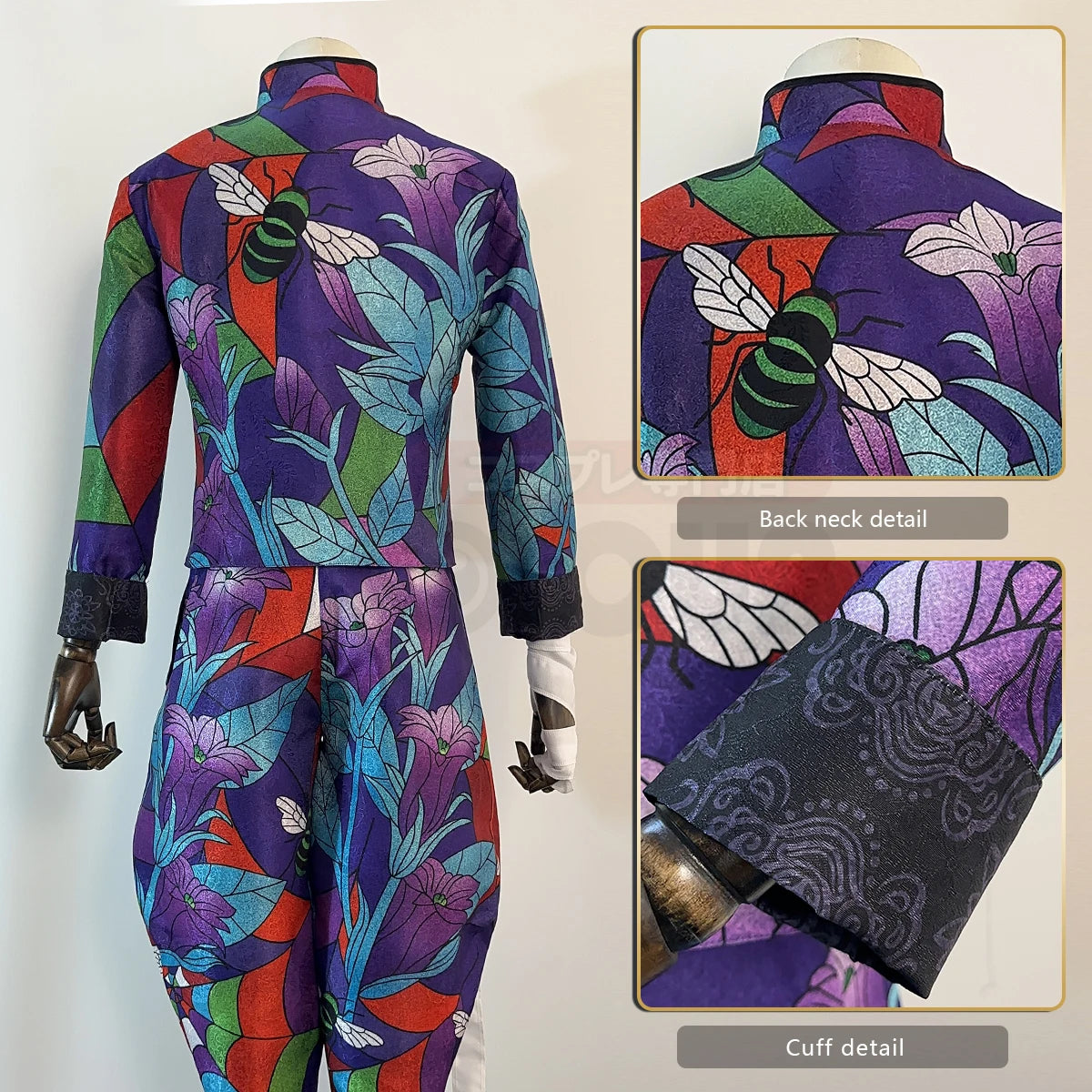 Tokyo Anime Rindo Haitani Cosplay Costume - Wig, Rose Net Jacket, Pants & Bandage Set-Astricos