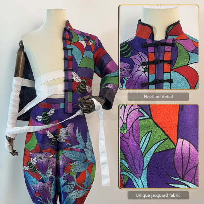 Tokyo Anime Rindo Haitani Cosplay Costume - Wig, Rose Net Jacket, Pants & Bandage Set-Astricos