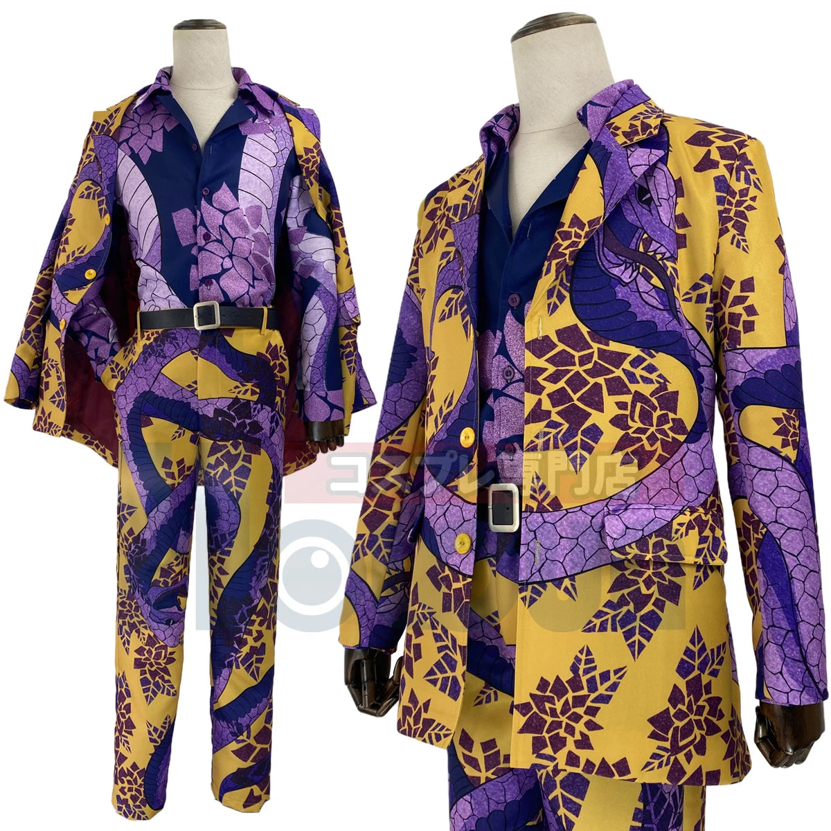 Tokyo Anime Taiju Shiba Cosplay Costume - Snake Design Shirt & Pants for Conventions-Astricos