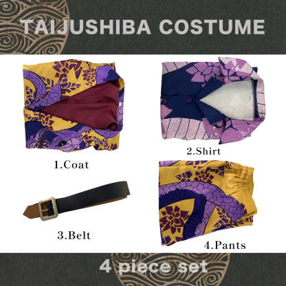 Tokyo Anime Taiju Shiba Cosplay Costume - Snake Design Shirt & Pants for Conventions-Astricos