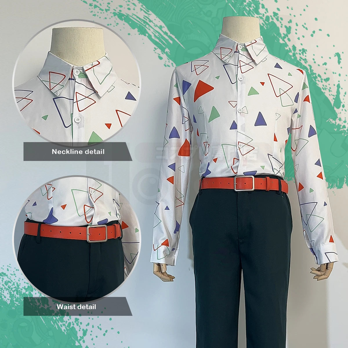 Kiryu Mitsuki Wind Breaker Anime Cosplay Costume - Green Jacket, Pants, Shirt & Belt-Astricos