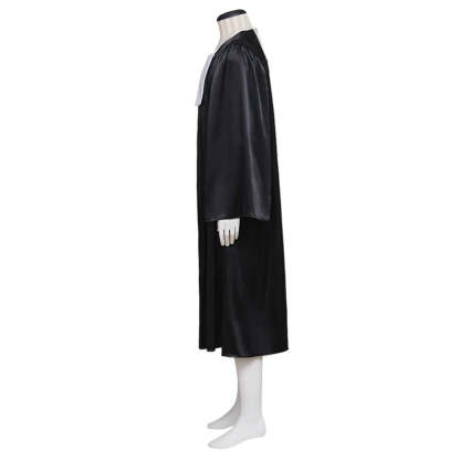 Medieval Judge’s Black Robe Cosplay Costume - Authentic Halloween & Carnival Outfit for Adults | Astricos-Astricos