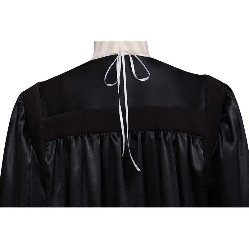 Medieval Judge’s Black Robe Cosplay Costume - Authentic Halloween & Carnival Outfit for Adults | Astricos-Astricos