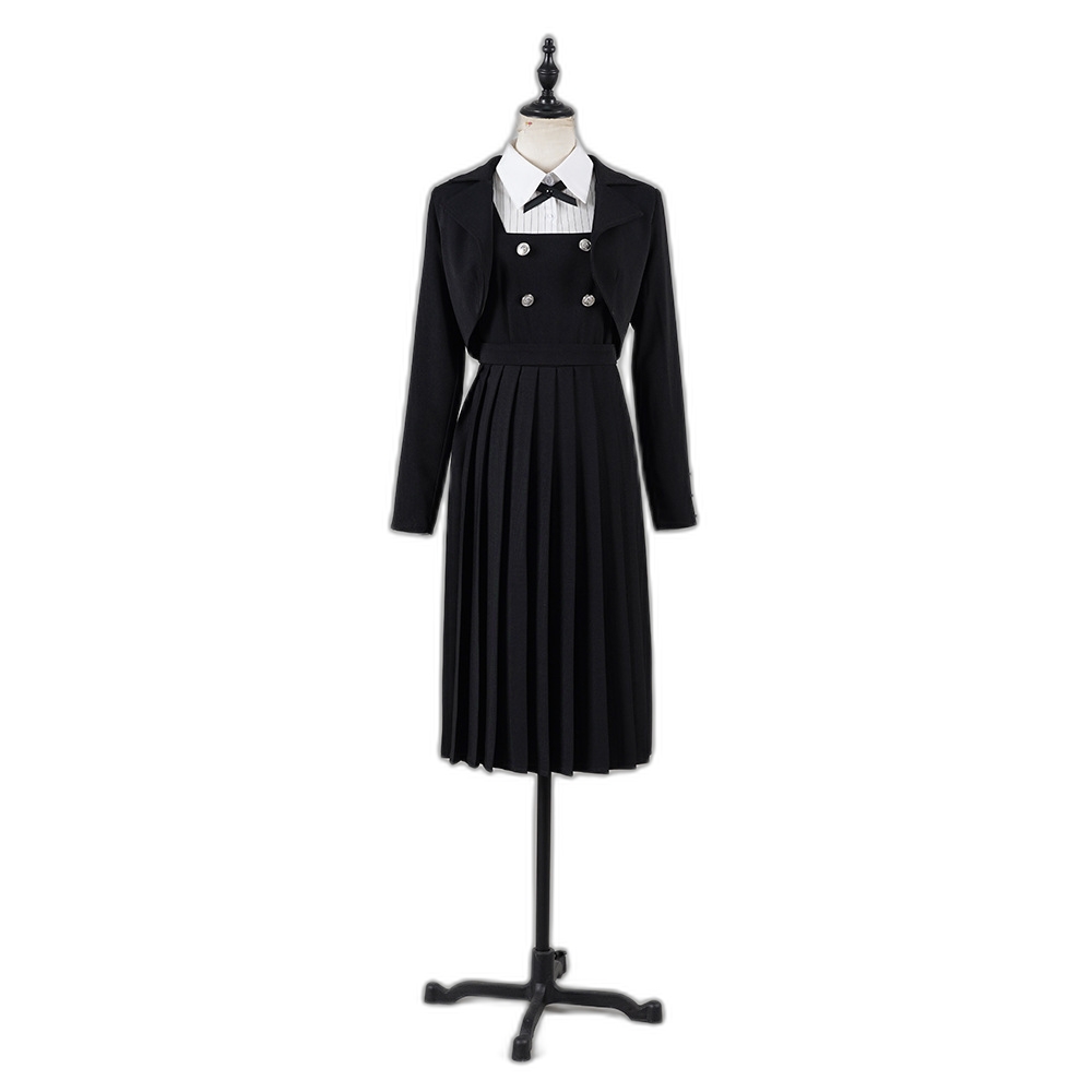 White Arrow Black School Uniform Cosplay Costume - Rock is a Lady's Hobby Anime Outfit-Astricos
