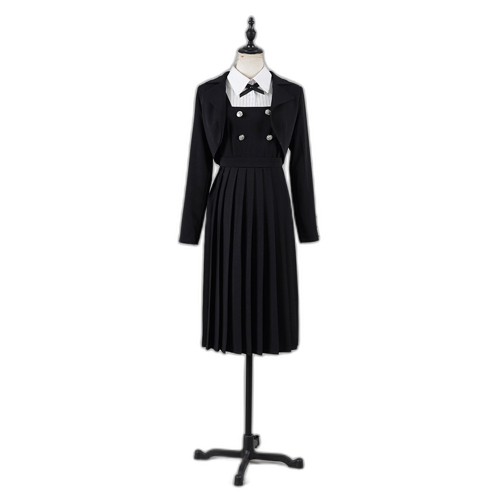 White Arrow Black School Uniform Cosplay Costume - Rock is a Lady's Hobby Anime Outfit-Astricos