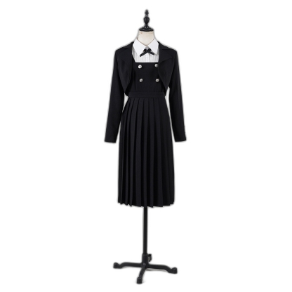 White Arrow Black School Uniform Cosplay Costume - Rock is a Lady's Hobby Anime Outfit-Astricos
