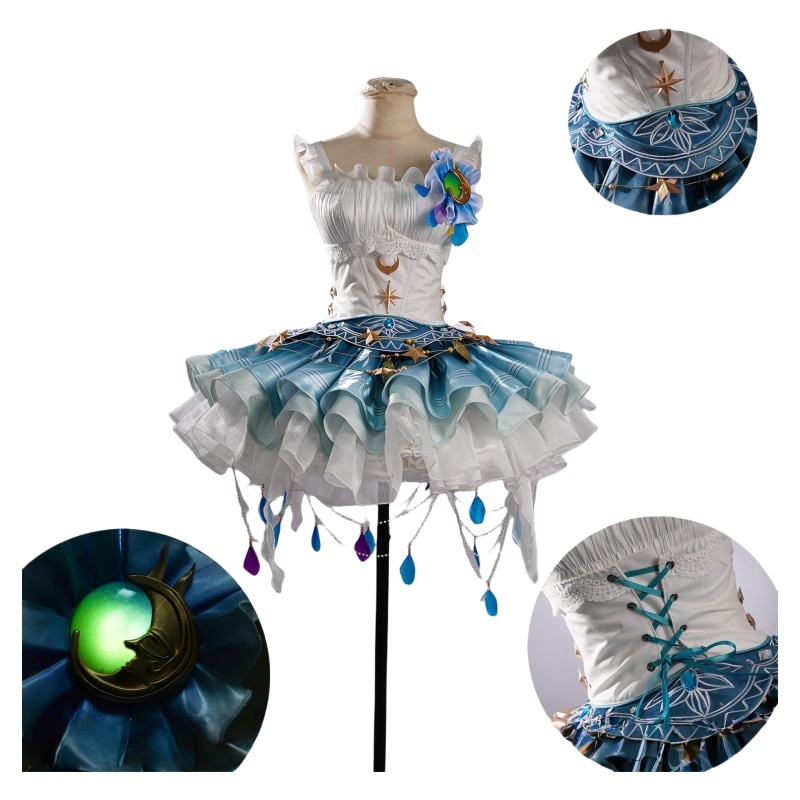 Identity V Dancer Cosplay Costume - Displaced Moonlight, Anime Game Character Outfit, Role Play Costume-Astricos