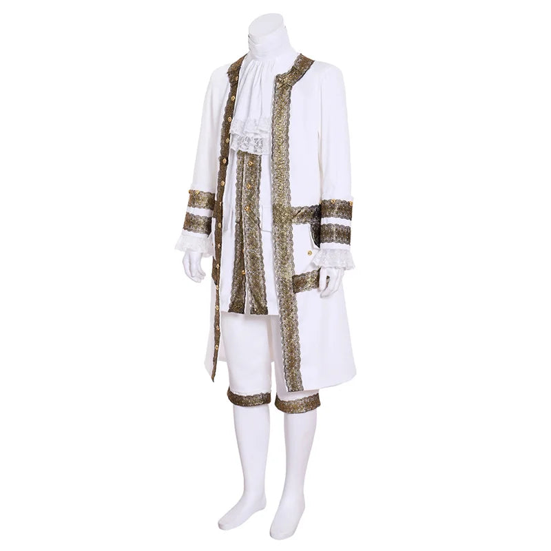 Victorian Steampunk Royal Prince Costume for Men – Elegant Baroque Wedding Suit & Medieval Blazer | Astricos-Astricos