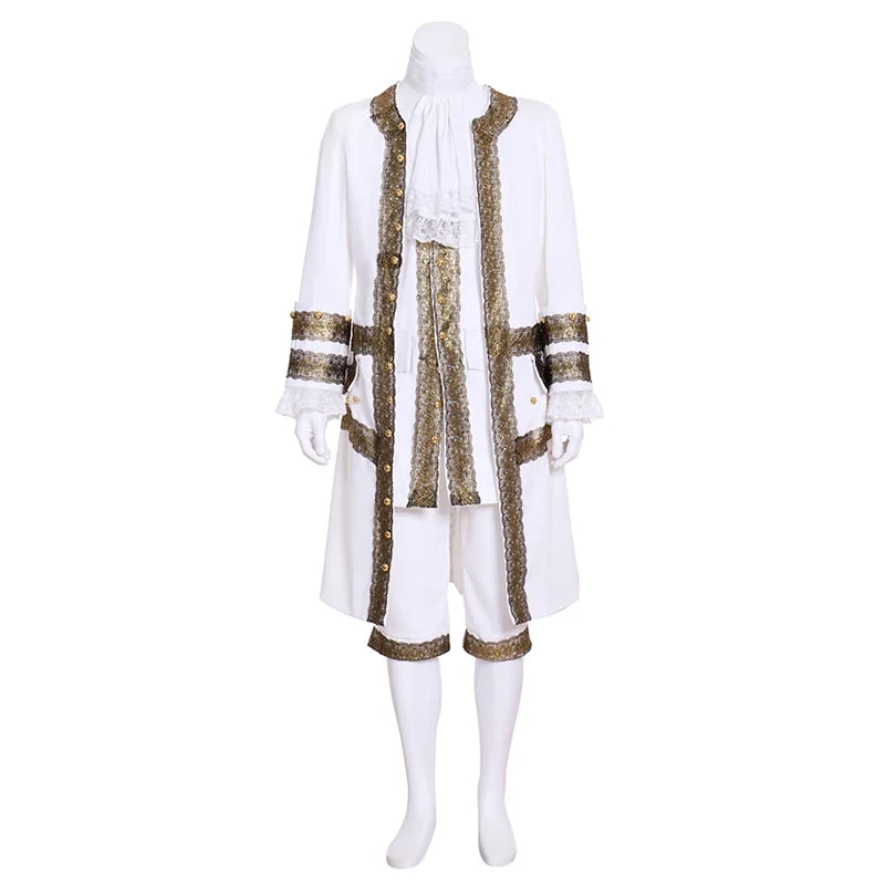 Victorian Steampunk Royal Prince Costume for Men – Elegant Baroque Wedding Suit & Medieval Blazer | Astricos-Astricos