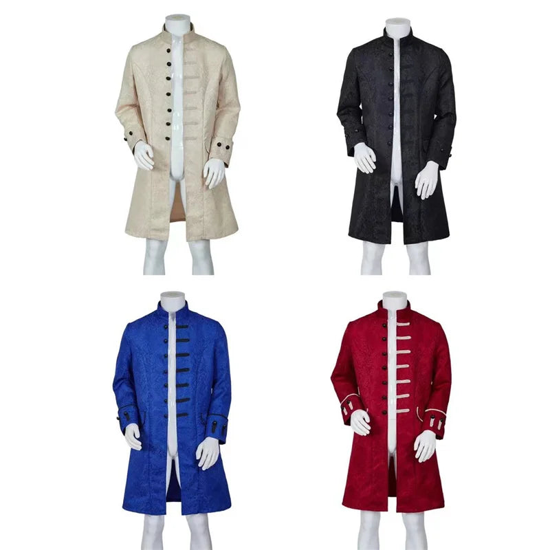 Medieval Gothic Victorian Jacket for Men - Vintage Steampunk Tailcoat | Astricos-Astricos