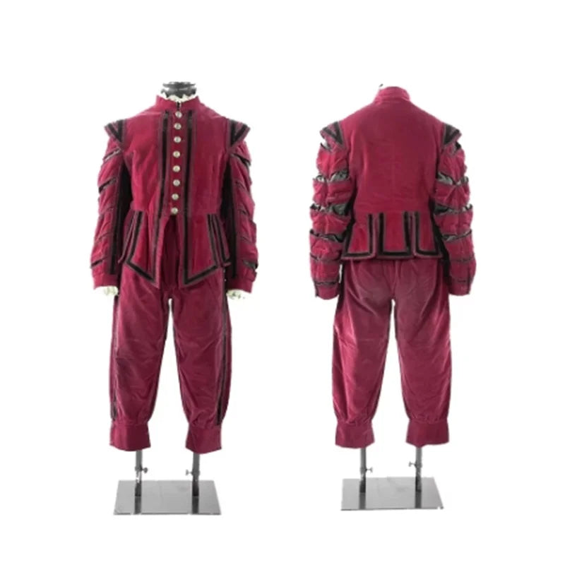 King Henry VIII Renaissance Costume - Authentic Tudor Elizabethan Red Outfit for Men | Astricos Medieval Series-Astricos