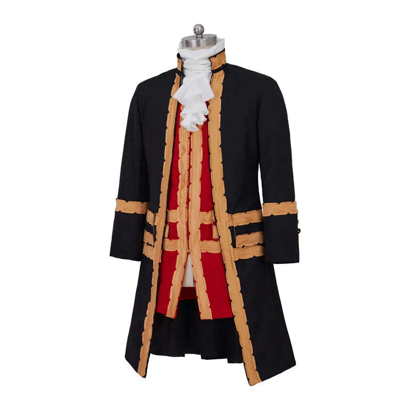 Medieval Men's Victorian Regency Coat & Colonial Officer Uniform - 18th Century Cosplay-Astricos