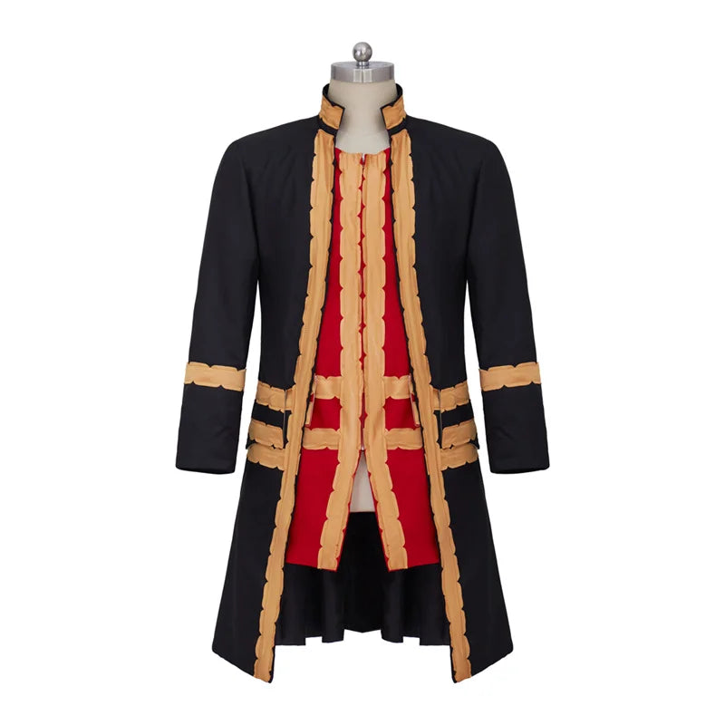 Medieval Men's Victorian Regency Coat & Colonial Officer Uniform - 18th Century Cosplay-Astricos