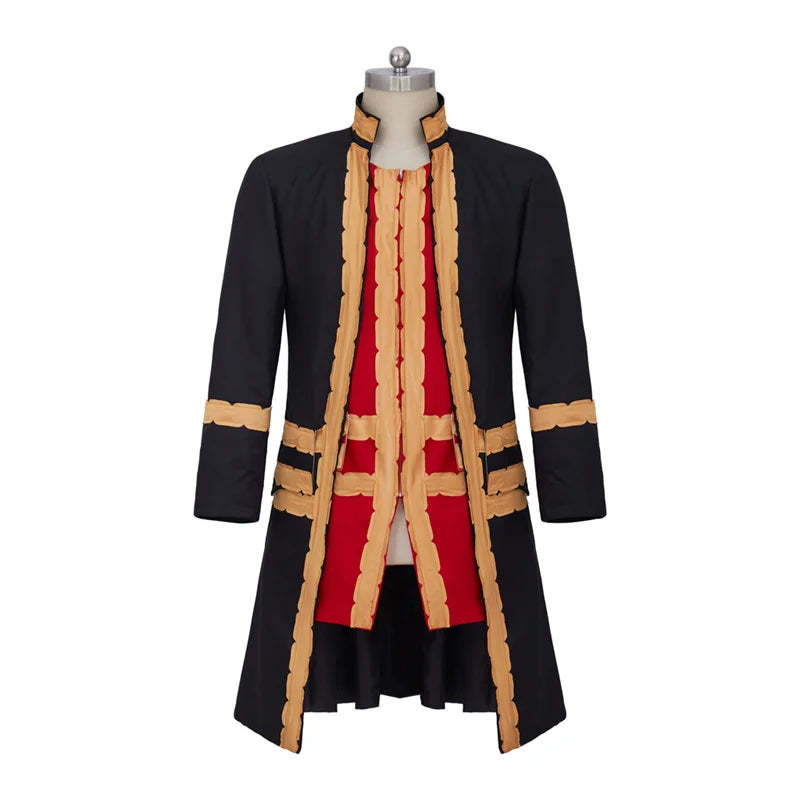 Medieval Men's Victorian Regency Coat & Colonial Officer Uniform - 18th Century Cosplay-Astricos