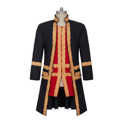 Medieval Men's Victorian Regency Coat & Colonial Officer Uniform - 18th Century Cosplay-Astricos