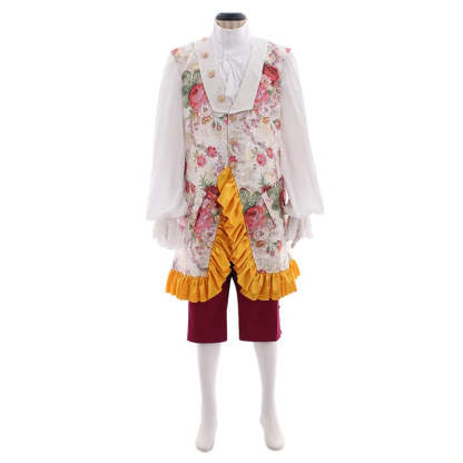 Purple Baroque Men's Suit - Elegant Rococo Medieval Cosplay Costume for Weddings & Parties | Astricos-Astricos