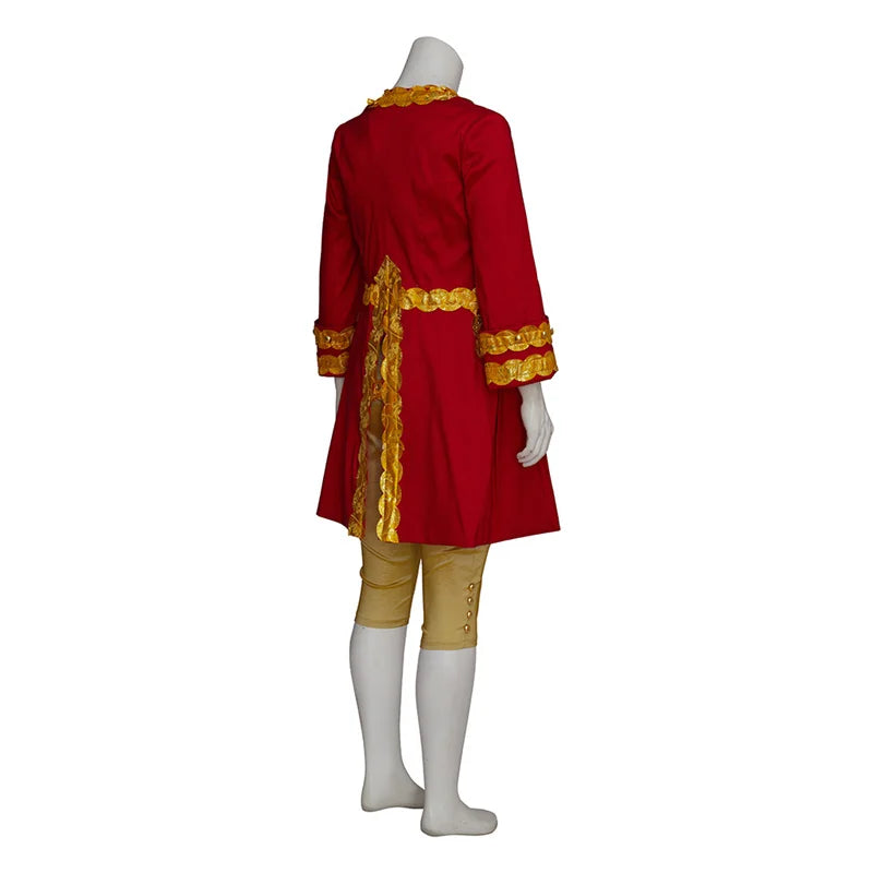 Medieval Prince Edward Cosplay Costume - Victorian Red Baroque Noble Suit for Men | Astricos-Astricos