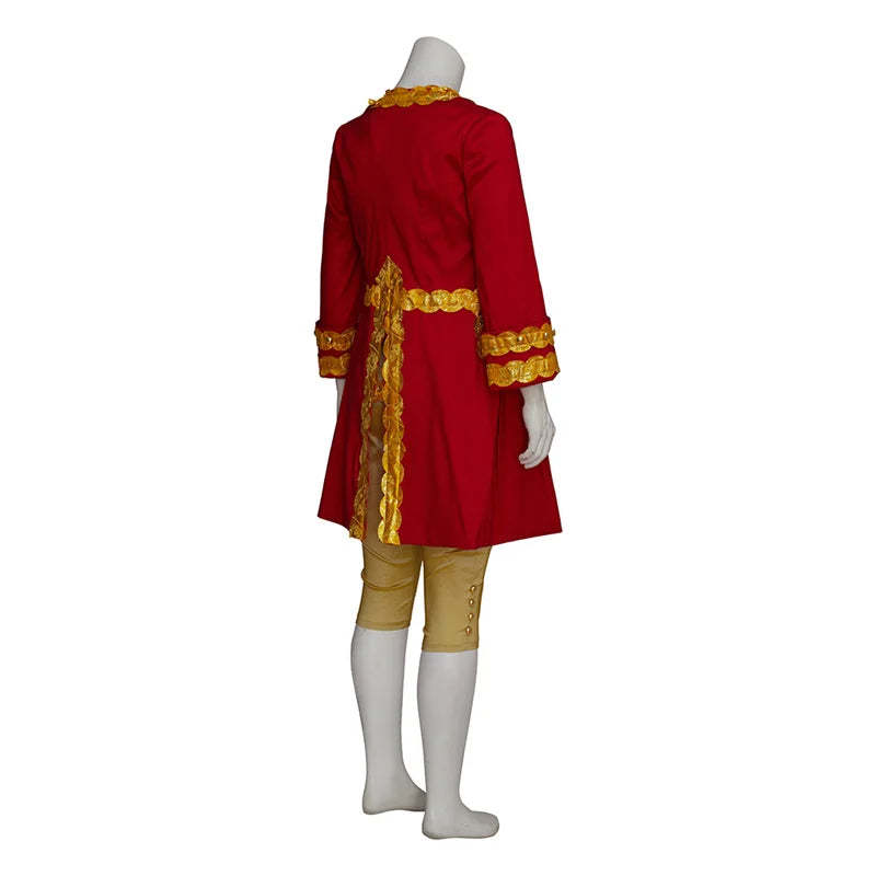 Medieval Prince Edward Cosplay Costume - Victorian Red Baroque Noble Suit for Men | Astricos-Astricos