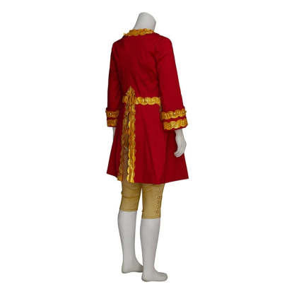 Medieval Prince Edward Cosplay Costume - Victorian Red Baroque Noble Suit for Men | Astricos-Astricos