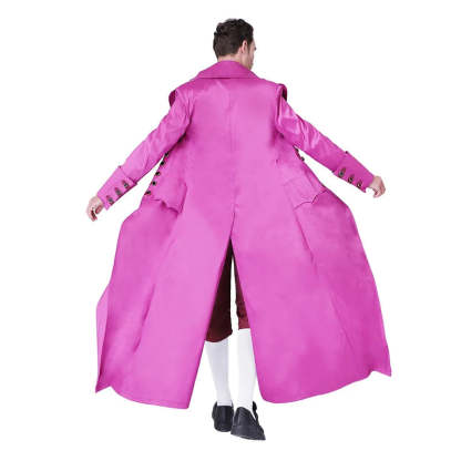 Medieval Retro Rose Red Men's Court Jacket & Pants Cosplay Costume | European Royal Uniform | Astricos-Astricos