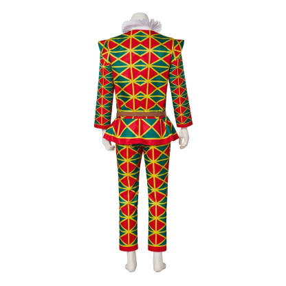 Medieval Gothic Clown Costume - Vintage Victorian Men's Cosplay Suit for Halloween & Themed Parties-Astricos