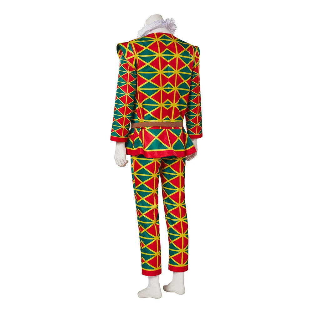 Medieval Gothic Clown Costume - Vintage Victorian Men's Cosplay Suit for Halloween & Themed Parties-Astricos
