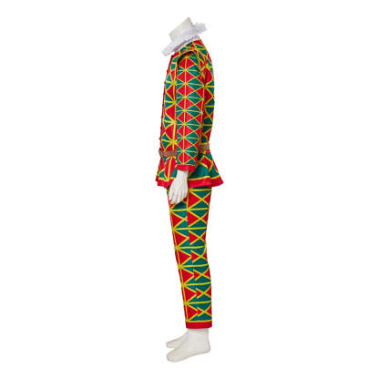 Medieval Gothic Clown Costume - Vintage Victorian Men's Cosplay Suit for Halloween & Themed Parties-Astricos