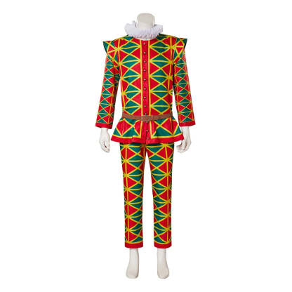 Medieval Gothic Clown Costume - Vintage Victorian Men's Cosplay Suit for Halloween & Themed Parties-Astricos