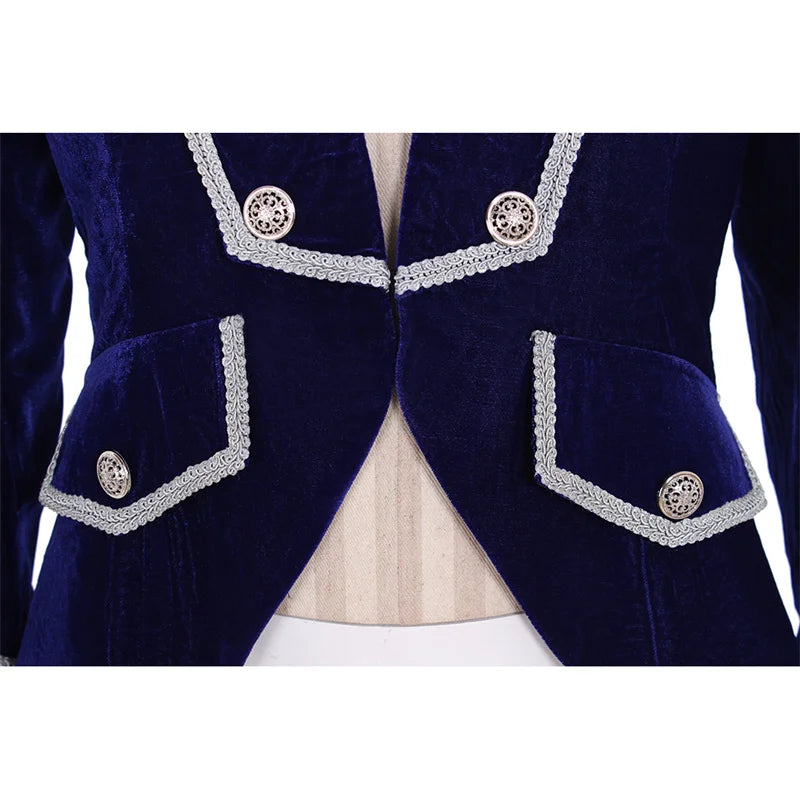Men’s Victorian Gothic Steampunk Tailcoat - Medieval Halloween Cosplay Trench Frock Coat | Astricos-Astricos