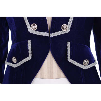 Men’s Victorian Gothic Steampunk Tailcoat - Medieval Halloween Cosplay Trench Frock Coat | Astricos-Astricos