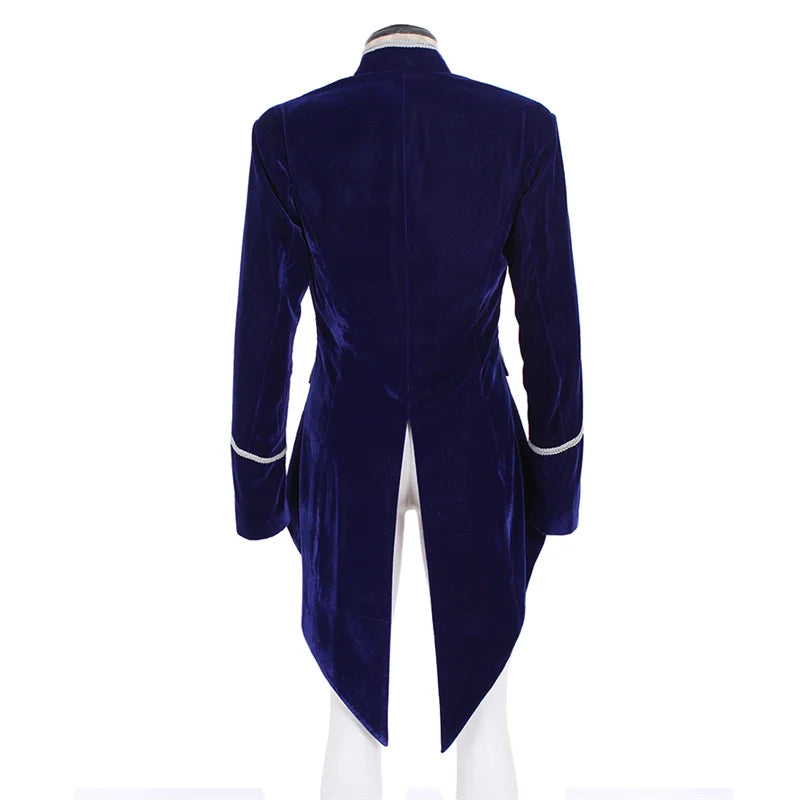 Men’s Victorian Gothic Steampunk Tailcoat - Medieval Halloween Cosplay Trench Frock Coat | Astricos-Astricos