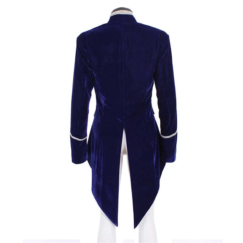 Men’s Victorian Gothic Steampunk Tailcoat - Medieval Halloween Cosplay Trench Frock Coat | Astricos-Astricos