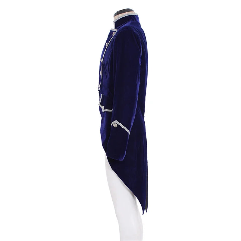 Men’s Victorian Gothic Steampunk Tailcoat - Medieval Halloween Cosplay Trench Frock Coat | Astricos-Astricos
