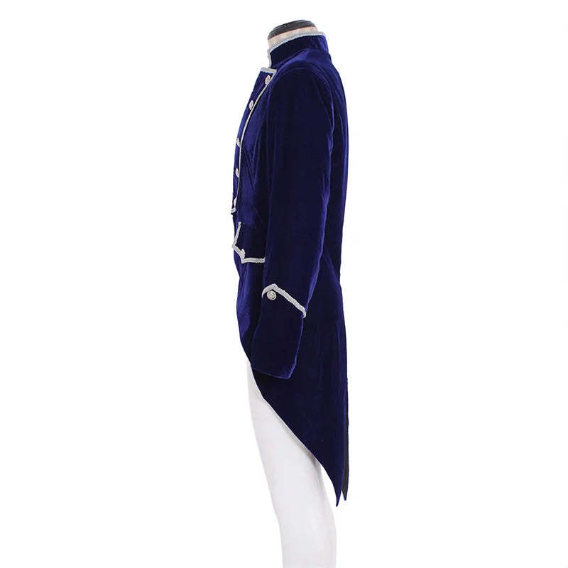 Men’s Victorian Gothic Steampunk Tailcoat - Medieval Halloween Cosplay Trench Frock Coat | Astricos-Astricos