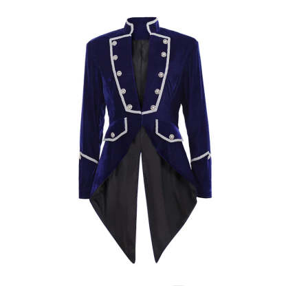 Men’s Victorian Gothic Steampunk Tailcoat - Medieval Halloween Cosplay Trench Frock Coat | Astricos-Astricos