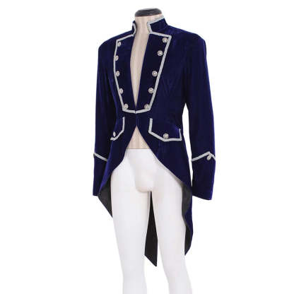 Men’s Victorian Gothic Steampunk Tailcoat - Medieval Halloween Cosplay Trench Frock Coat | Astricos-Astricos