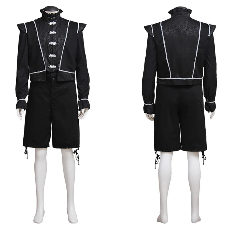 Men’s Medieval Renaissance Costume - Vintage Noble Cosplay Suit for Halloween & Carnival | Astricos-Astricos