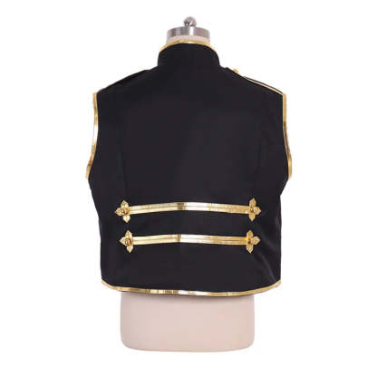 Men's Punk Marching Band Drummer Sleeveless Vest - Military Cosplay Costume | Astricos-Astricos